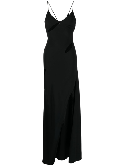 Monse Cut-out Detail Long Slip Dress In Black