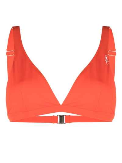 SPORTY AND RICH LOGO-PRINT BIKINI TOP