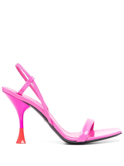 3juin 95mm Patent Leather Sandals In Pink