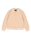 Emporio Armani Logo-patch Bomber Jacket In Neutrals