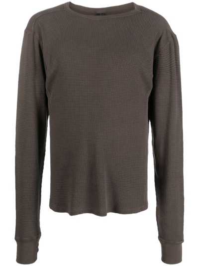 Entire Studios Thumb-slots Cotton Jumper In Brown