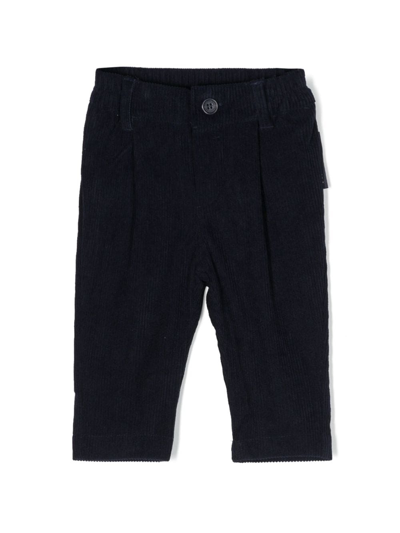 Trussardi Junior Babies' Embroidered-logo Chino Trousers In Blue