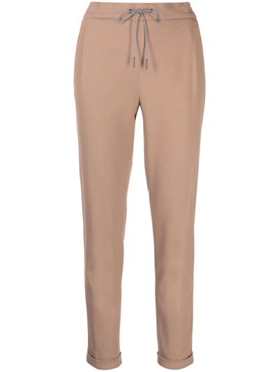 Fabiana Filippi Drawstring Straight-leg Trousers In Neutrals