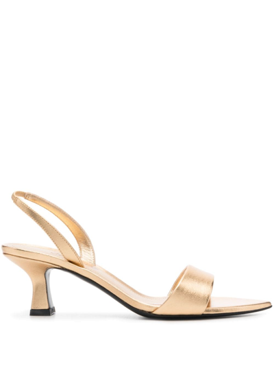 3juin 60mm Metallic-effect Sandals In Gold