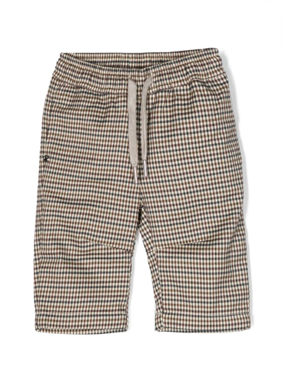 Trussardi Junior Babies' Houndstooth Straight-leg Trousers In Neutrals