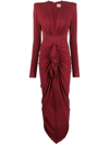 ALEXANDRE VAUTHIER DRAPED ASYMMETRIC JERSEY DRESS