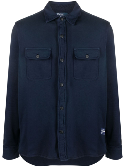 Polo Ralph Lauren Long-sleeve Cotton Shirt In Blue