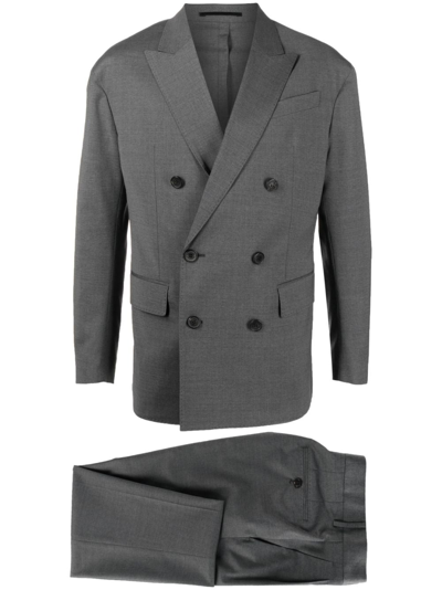 Dsquared2 Double-breasted Wool-blend Suit In Grey