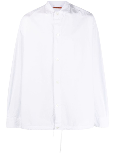Barena Venezia Drawstring-hem Cotton Shirt In Bianco