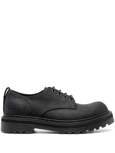 Premiata Lace-up Leather Derby Shoes In Black