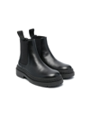 VERSACE SLIP-ON LEATHER ANKLE BOOTS