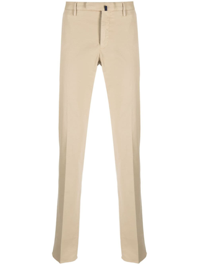 Incotex Pressed-crease Slim-cut Chinos In Neutrals