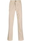 INCOTEX LOGO-EMBROIDERED STRAIGHT-LEG TROUSERS