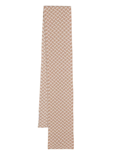 Drumohr Graphic-print Cashmere Scarf In Neutrals