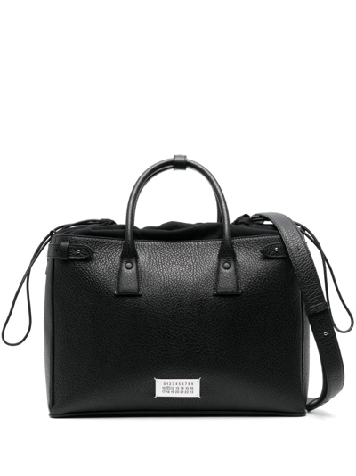 Maison Margiela 5ac Leather Tote Bag In Black