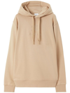 Burberry Logo-embroidered Hooded Sweatshirt In Neutrals