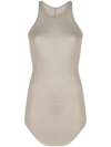 Rick Owens Fine-ribbed Tank Top In Neutrals