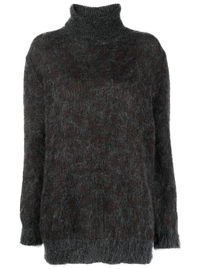 P.a.r.o.s.h Roll-neck Knitted Jumper In Grey