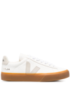 Veja Campo Suede-trimmed Textured-leather Sneakers In White