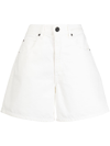 Slvrlake Sienna High Waist Cutoff Denim Shorts In White
