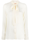 MICHAEL MICHAEL KORS PUSSY-COLLAR LONG-SLEEVED SHIRT