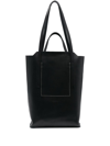 Rick Owens Medium Shopper Leather Tote Bag In Black