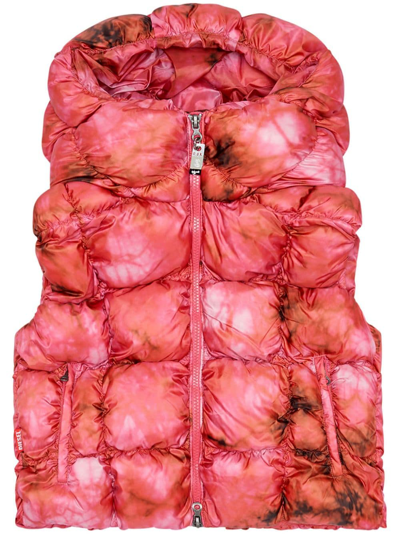 Diesel W-ralla Puffer Gilet In Pink