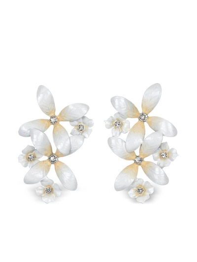 Jennifer Behr Clarissa Crystal-embellished Earrings In Snow