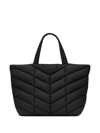 SAINT LAURENT QUILTED PUFFER TOTE BAG