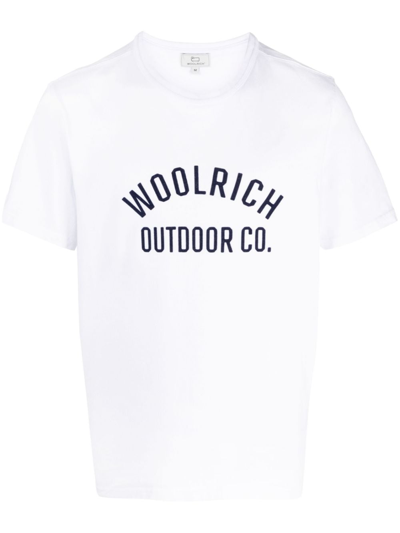 Woolrich Logo-print Cotton T-shirt In Bright_white
