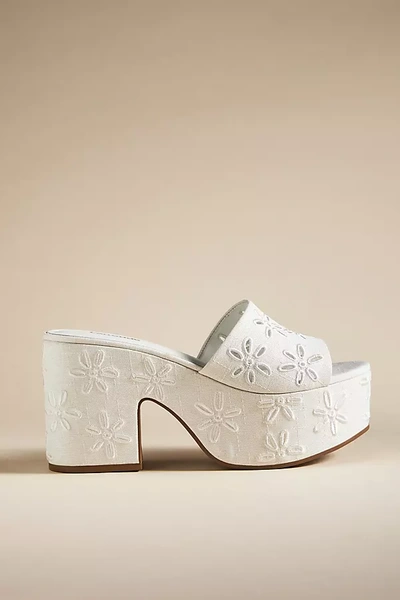 Larroude,larroudé Miso Platform Sandals In White