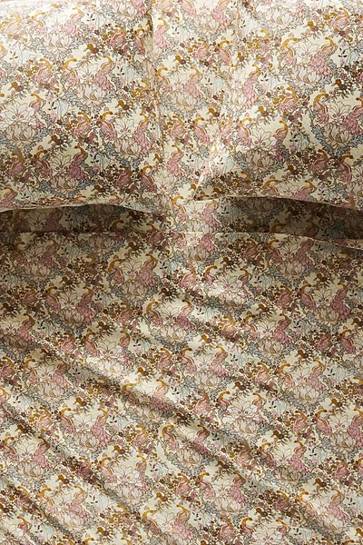 Anthropologie Organic Sateen Printed Sheet Set By  In Purple Size Standard Pillowcase In Purple