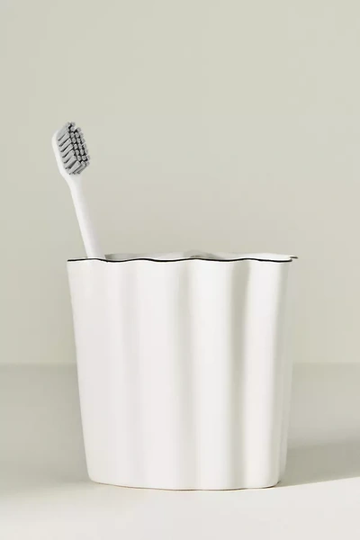 Anthropologie Le Marais Toothbrush Holder In White