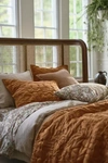 Anthropologie Embroidered Tencel Quilt By  In Brown Size Kg Top/bed