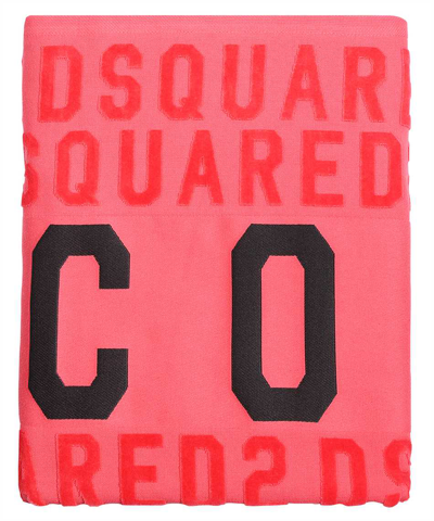 Dsquared2 Be Icon Beach Towel In Red