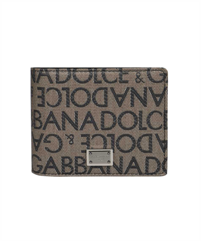 Dolce & Gabbana Small Leather Wallet In Brown