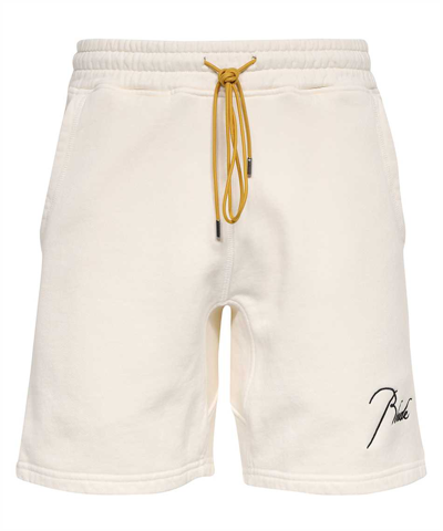 Rhude Logo-embroidered Track Shorts In White