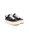 MM6 MAISON MARGIELA LOGO-PATCH LEATHER SNEAKERS