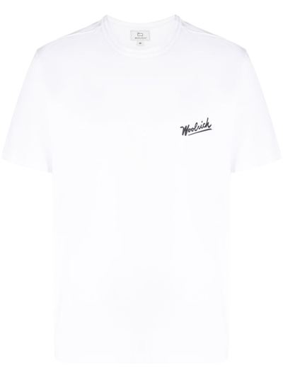 Woolrich Logo-print Cotton T-shirt In White