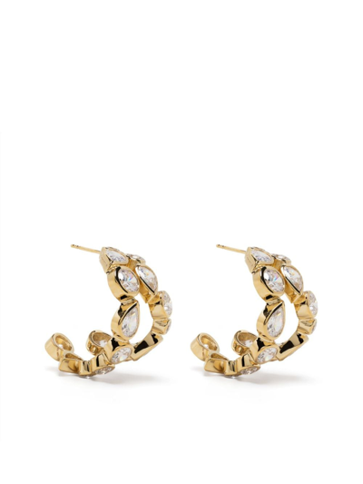 Completedworks Like Peas In A Pod Iv Crystal-embellished Hoop Earrings In Gold