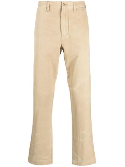 Polo Ralph Lauren Logo-patch Chino Trousers In Neutrals