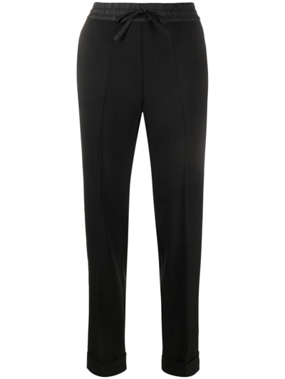 P.a.r.o.s.h Drawstring Straight Leg Trousers In Nero