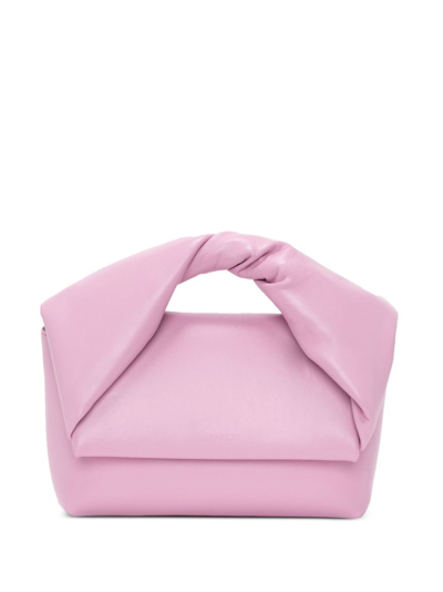 Jw Anderson Medium Twister - Leather Top Handle Bag In Pink