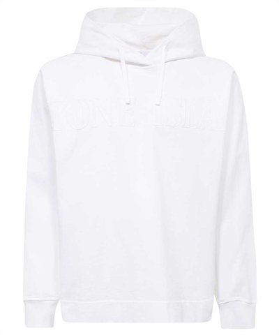 Stone Island Old Treatment Hoodie In White