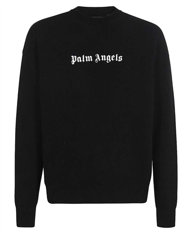 Palm Angels Classic Logo Knit In Black