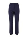 Alberto Biani Black Cady Flare Pants In Blue