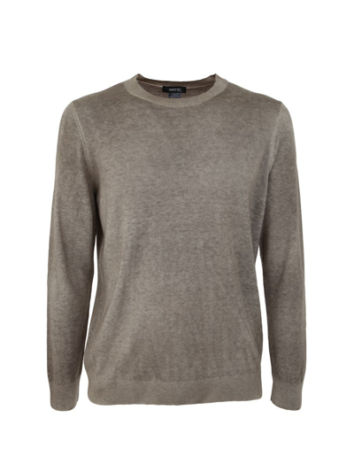 Avant Toi "gret" Jersey Jewel Dress In Brown