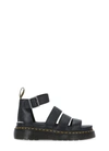 Dr. Martens Womens Clarissa Ii Quad Leather Platform Sandals In Black