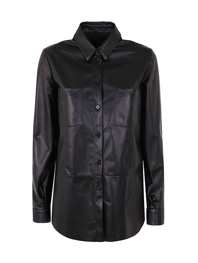 Drm Leather Shirt In Black