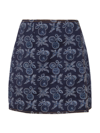 Etro Embroidered Canvas Mini Skirt In Multicolour